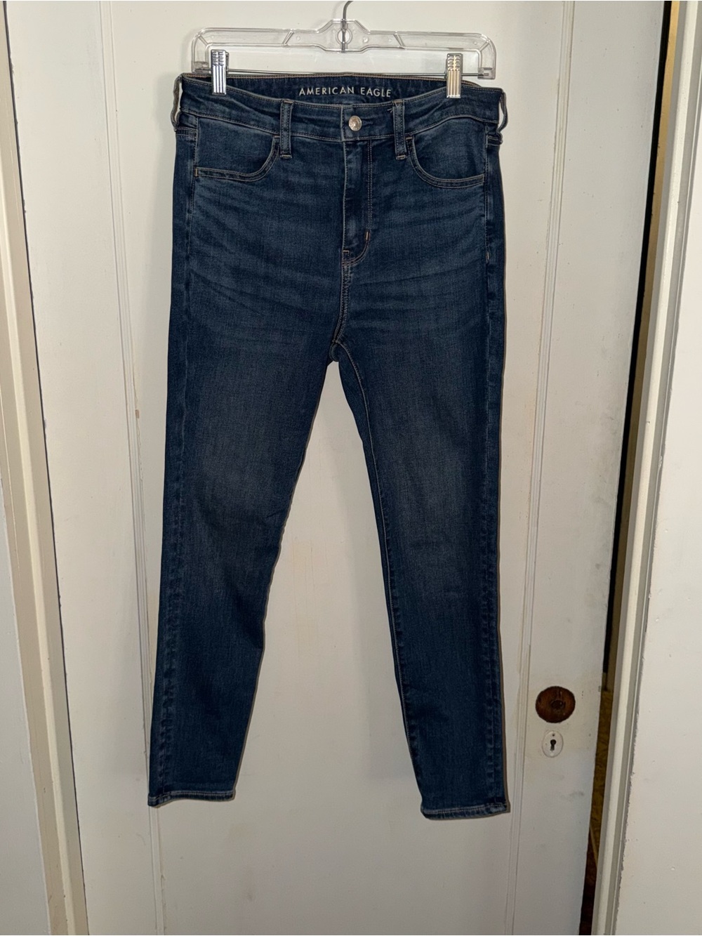 AE AMERICAN EAGLE OUTFITTERS SKINNY SUPER STRETCH WOMENS JEANS SIZE 10 Short